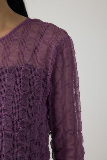 【crie conforto】シャーリングシアーニット 詳細画像