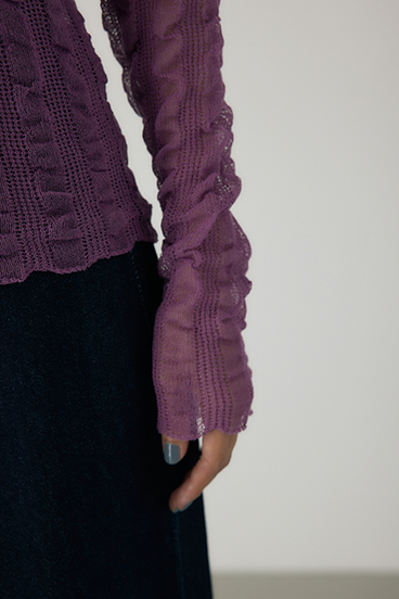 【crie conforto】シャーリングシアーニット 詳細画像