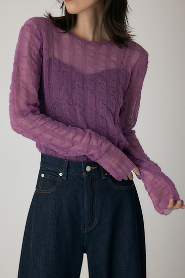 【crie conforto】シャーリングシアーニット 詳細画像