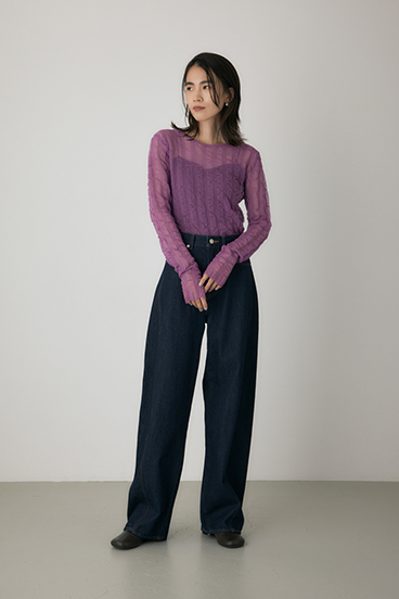 【crie conforto】シャーリングシアーニット 詳細画像