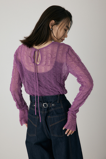 【crie conforto】シャーリングシアーニット 詳細画像