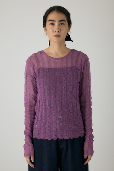 【crie conforto】シャーリングシアーニット 詳細画像