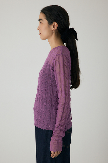 【crie conforto】シャーリングシアーニット 詳細画像