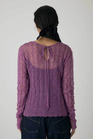 【crie conforto】シャーリングシアーニット 詳細画像