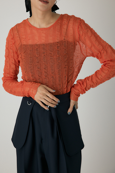 【crie conforto】シャーリングシアーニット