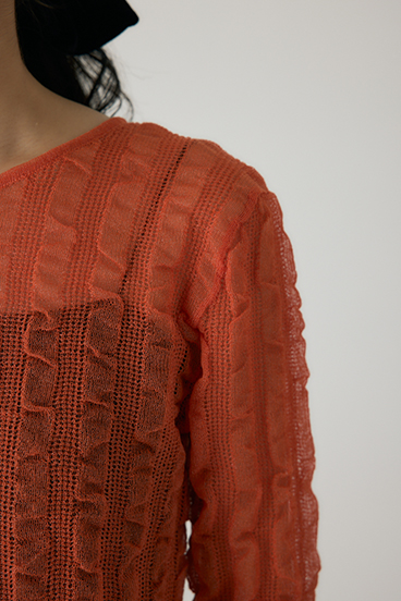 【crie conforto】シャーリングシアーニット 詳細画像