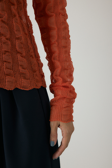 【crie conforto】シャーリングシアーニット 詳細画像