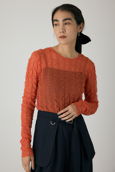 【crie conforto】シャーリングシアーニット