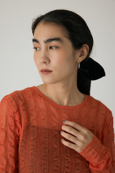 【crie conforto】シャーリングシアーニット 詳細画像