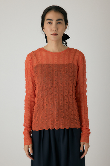 【crie conforto】シャーリングシアーニット 詳細画像