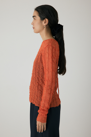 【crie conforto】シャーリングシアーニット 詳細画像