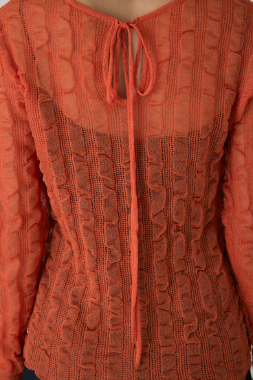 【crie conforto】シャーリングシアーニット 詳細画像