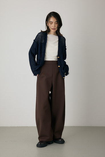 【crie conforto】フリンジVネックカーディガン 詳細画像