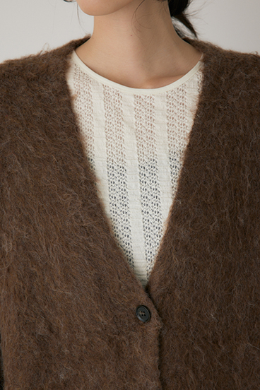 【crie conforto】シャギーカーディガン 詳細画像