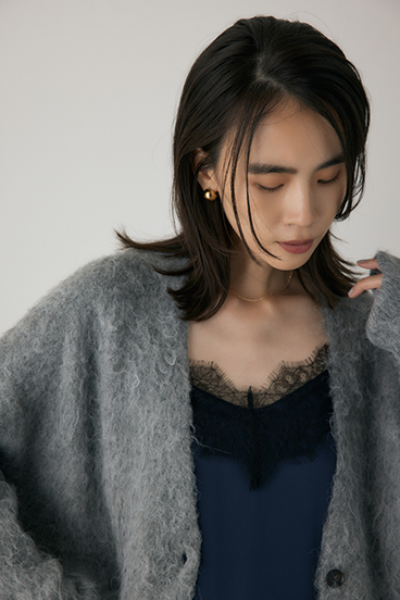 【crie conforto】シャギーカーディガン 詳細画像