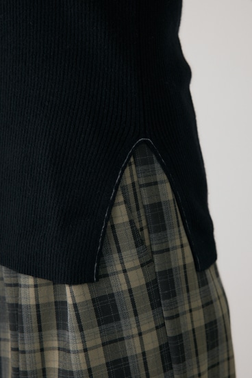 【crie conforto】フロントジップタートルニット 詳細画像