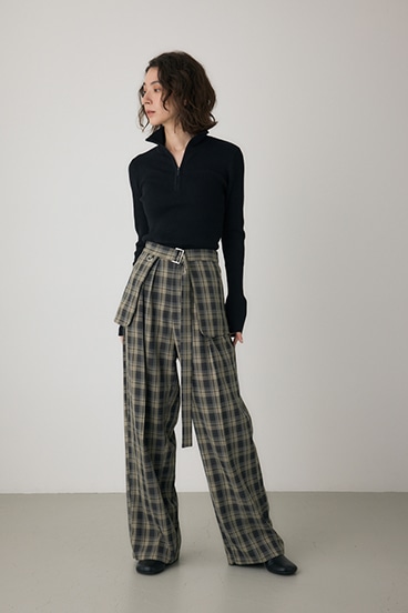 【crie conforto】フロントジップタートルニット 詳細画像