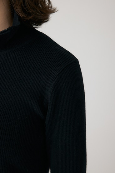 【crie conforto】フロントジップタートルニット 詳細画像