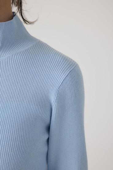 【crie conforto】フロントジップタートルニット 詳細画像