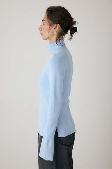 【crie conforto】フロントジップタートルニット 詳細画像