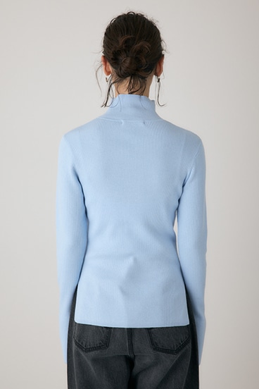 【crie conforto】フロントジップタートルニット 詳細画像