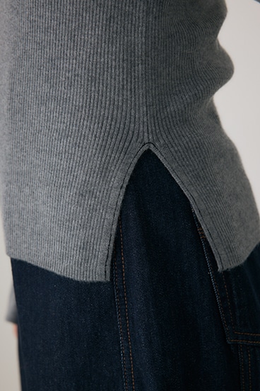 【crie conforto】フロントジップタートルニット 詳細画像