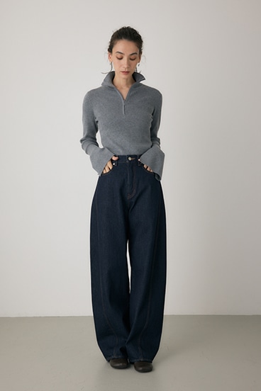 【crie conforto】フロントジップタートルニット 詳細画像