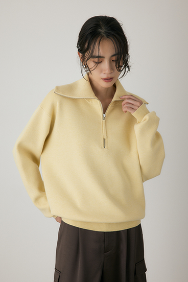 【crie conforto】ハーフジップセーラーカラーニット