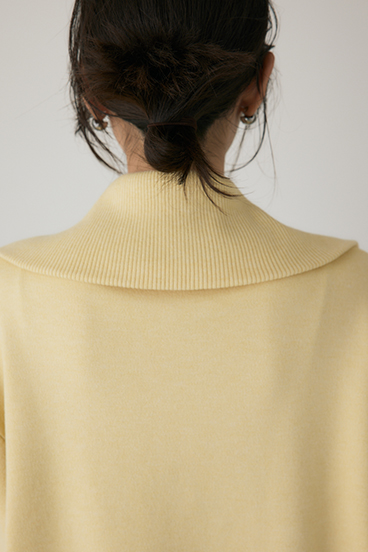 【crie conforto】ハーフジップセーラーカラーニット 詳細画像