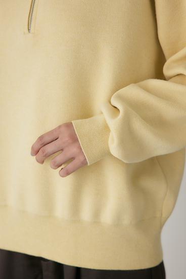 【crie conforto】ハーフジップセーラーカラーニット 詳細画像