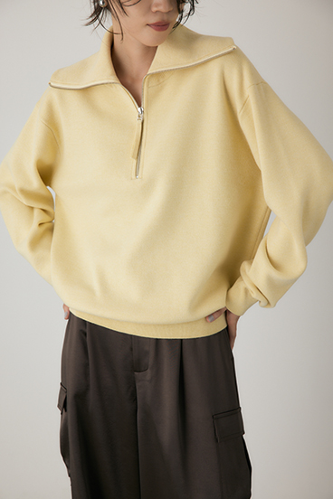 【crie conforto】ハーフジップセーラーカラーニット