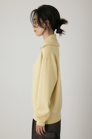 【crie conforto】ハーフジップセーラーカラーニット 詳細画像