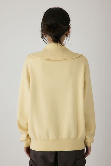 【crie conforto】ハーフジップセーラーカラーニット 詳細画像