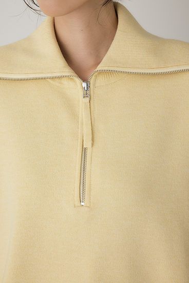 【crie conforto】ハーフジップセーラーカラーニット 詳細画像