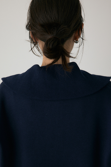 【crie conforto】ハーフジップセーラーカラーニット 詳細画像