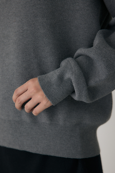 【crie conforto】ハーフジップセーラーカラーニット 詳細画像