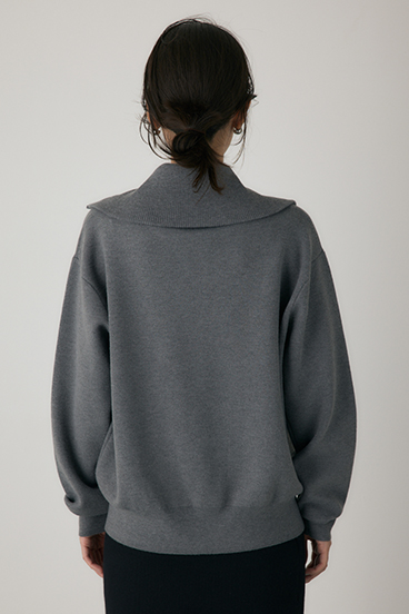 【crie conforto】ハーフジップセーラーカラーニット 詳細画像