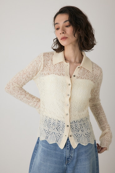 crie conforto】スカシアミニットポロカーディガン｜WOMEN