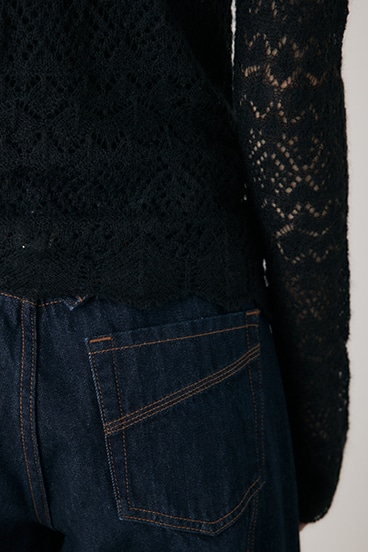 【crie conforto】スカシアミニットポロカーディガン 詳細画像