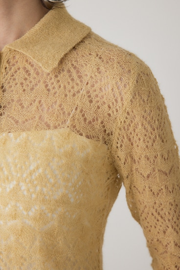 【crie conforto】スカシアミニットポロカーディガン 詳細画像