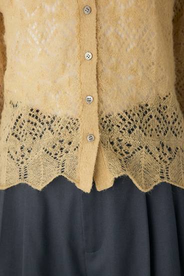 【crie conforto】スカシアミニットポロカーディガン 詳細画像