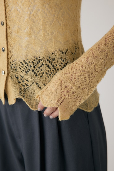 【crie conforto】スカシアミニットポロカーディガン 詳細画像