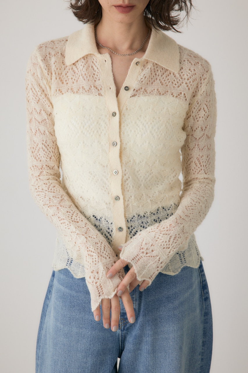 crie conforto】スカシアミニットポロカーディガン｜WOMEN