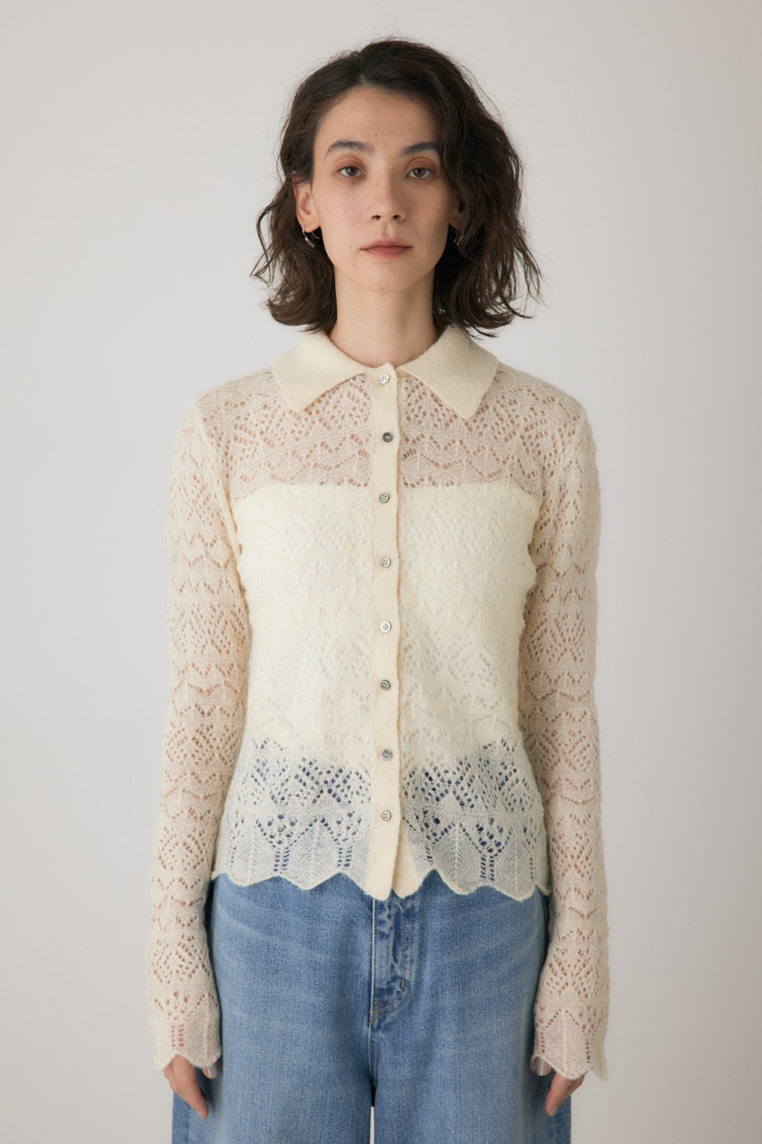 crie conforto】スカシアミニットポロカーディガン｜WOMEN