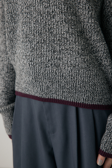 【crie conforto】ミックスカラーヤーンラインニット 詳細画像