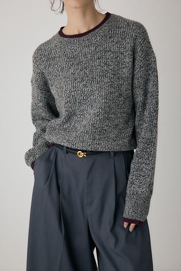 【crie conforto】ミックスカラーヤーンラインニット