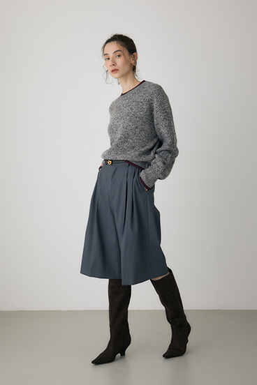 【crie conforto】ミックスカラーヤーンラインニット 詳細画像