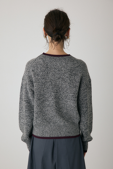 【crie conforto】ミックスカラーヤーンラインニット 詳細画像