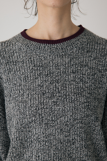 【crie conforto】ミックスカラーヤーンラインニット 詳細画像