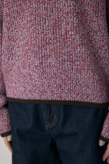 【crie conforto】ミックスカラーヤーンラインニット 詳細画像